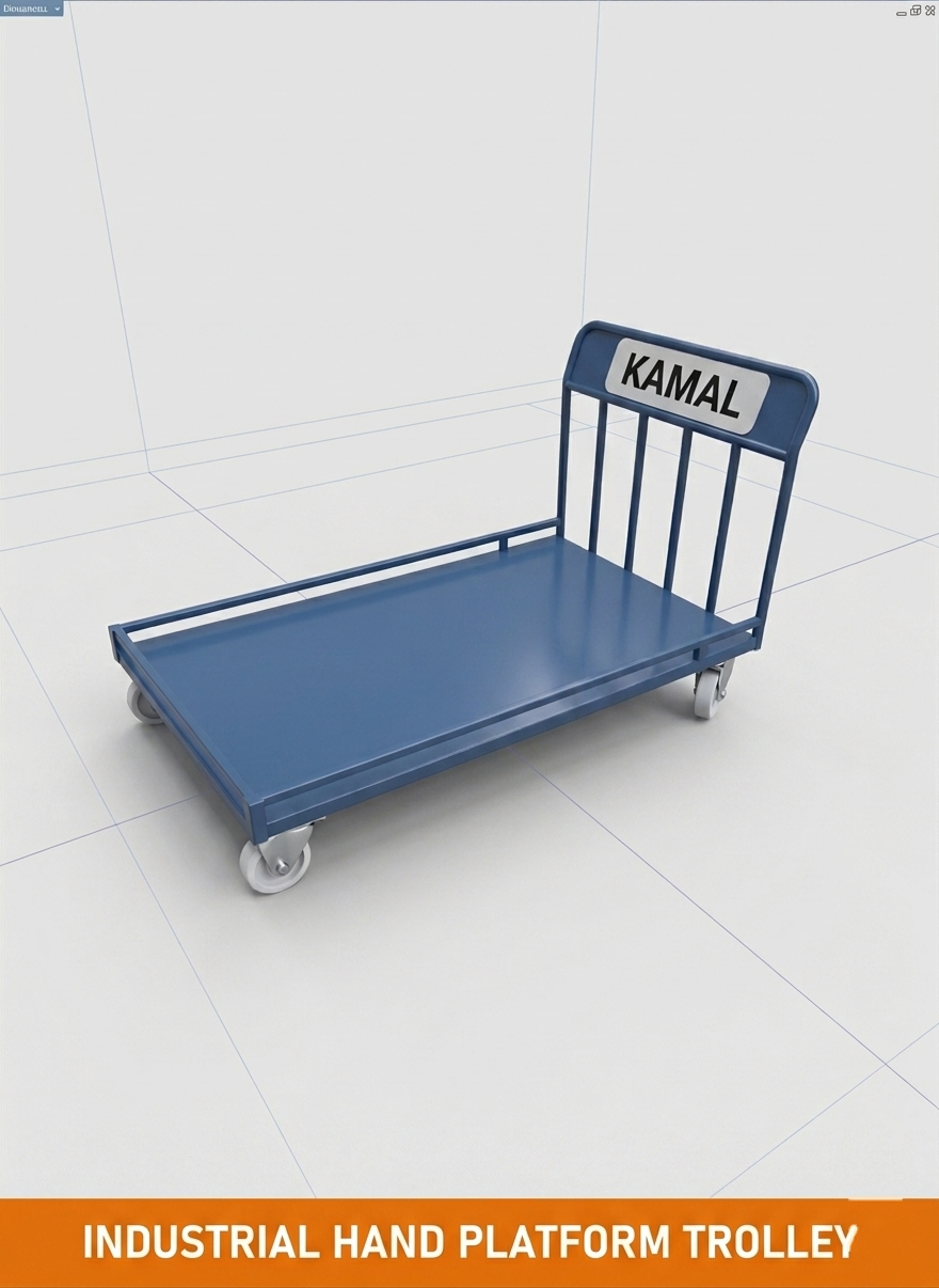 Industrial hand platform trolley